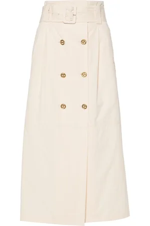 Twin-Set Logo-plaque cotton skirt