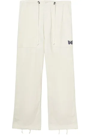 Pins & Needles Butterfly-embroidered cotton trousers