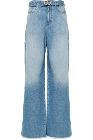 Twin-Set Wide-leg cotton jeans