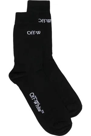 OFF-WHITE Bookish logo-intarsia socks