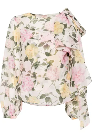 Sachin & Babi Charlotte floral-print organza blouse