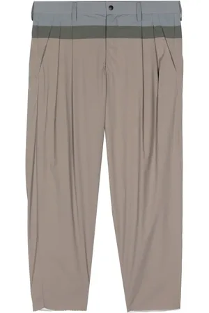 Kolor Colour-block pleated trousers