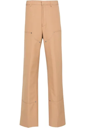 Palm Angels Logo-embroidered straight trousers