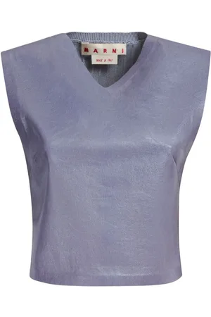 Marni Leather cropped top