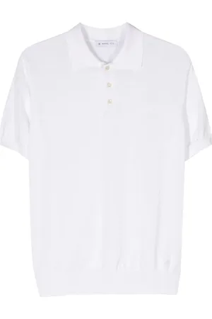 Manuel Ritz Logo-embroidered fine-knit polo shirt