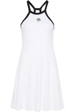 Marine Serre Crescent Moon-embroidered mini dress