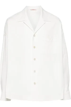 VALENTINO GARAVANI Rubberized-logo canvas shirt jacket