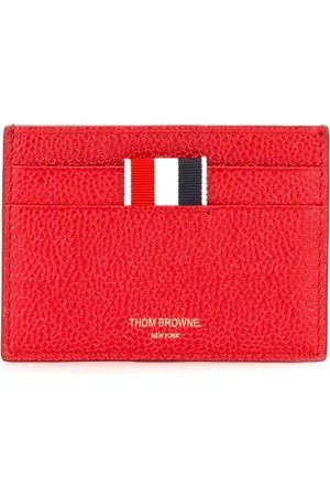 Thom Browne Pebbled-leather card holder