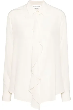 Victoria Beckham Ruffle-detail silk blouse