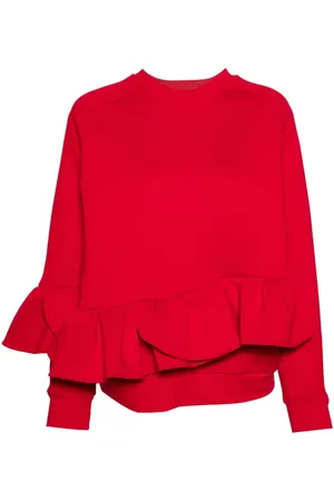 Ioana Ciolacu Cherry ruffle-trim sweatshirt