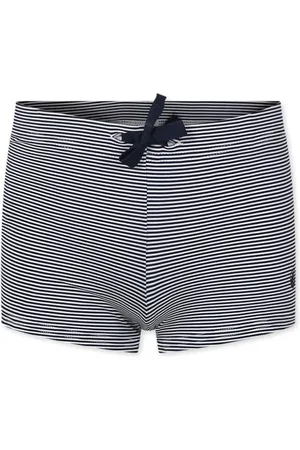 Petit Bateau Pinstriped drawstring swim trunks