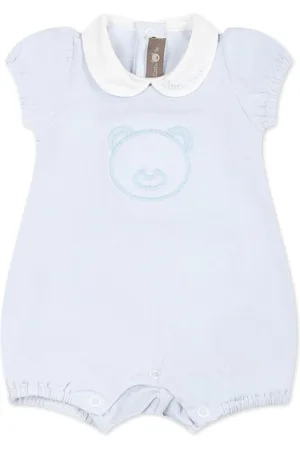 LITTLE BEAR Logo-embroidered cotton shorties