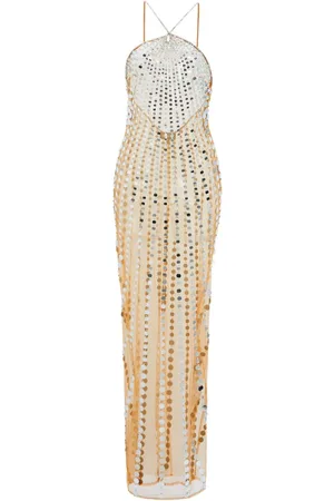 Retrofete Maris sheer sequin-embellished long dress