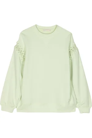 ULLA JOHNSON Cori crochet-trimmed sweatshirt