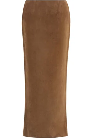 Marni Pencil suede maxi skirt