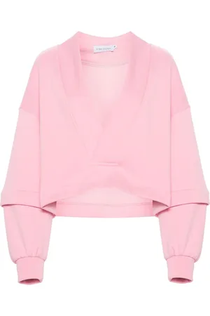 Ioana Ciolacu V-neck cotton-blend sweatshirt