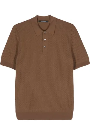 TAGLIATORE Pratt interwoven cotton polo shirt