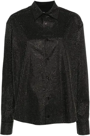 GIUSEPPE DI MORABITO Rhinestone-embellished poplin shirt