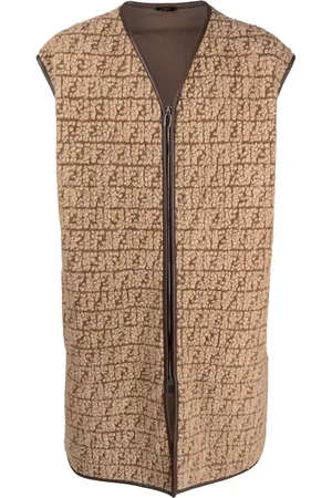 Fendi FF-monogram fleece gilet