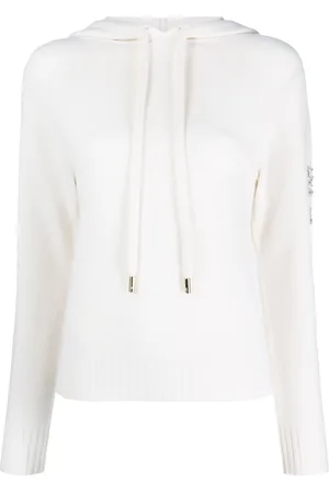 Max Mara Crystal-embellished wool-blend hoodie