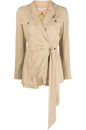 Max Mara Belted silk wrap jacket