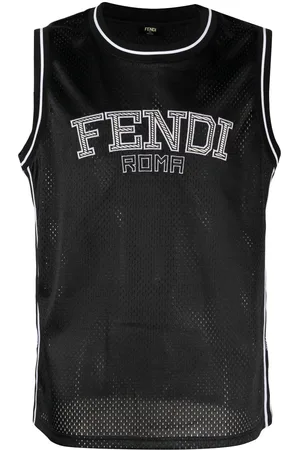 Fendi Logo-embroidered tank top