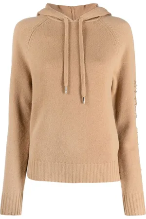 Max Mara Crystal-embellished knitted hoodie