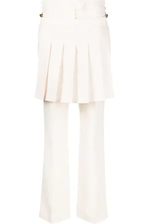 Fendi Layered virgin-wool trousers