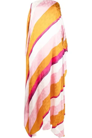 Fendi Diagonal-stripe maxi dress
