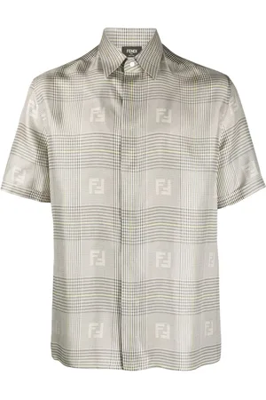 Fendi Prince-of-wales check silk shirt