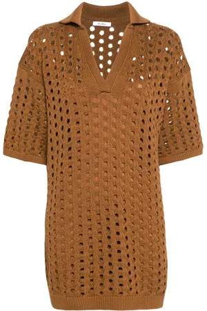 Max Mara Urna open-knit mini dress