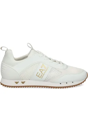 EA7 Logo-print mesh sneakers