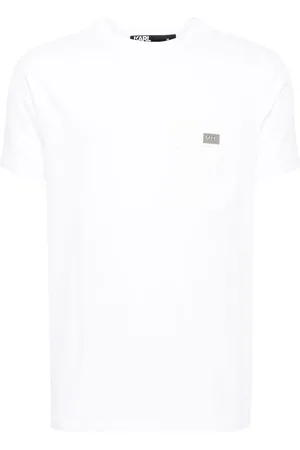 Karl Lagerfeld Logo-plaque cotton T-shirt