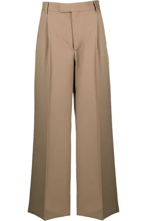 Gucci Pressed-crease wide-leg trousers
