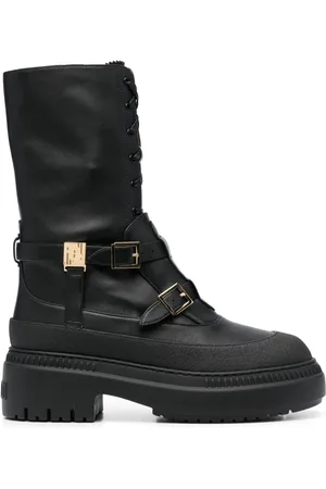 Fendi Delfina leather biker boots