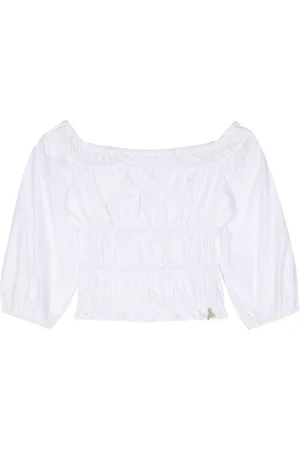 Patrizia Pepe Off-shoulder shirred top