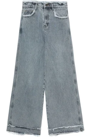 tout a coup Frayed wide-leg jeans