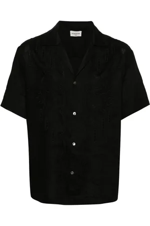 P.A.R.O.S.H. Floral-embroidery linen shirt