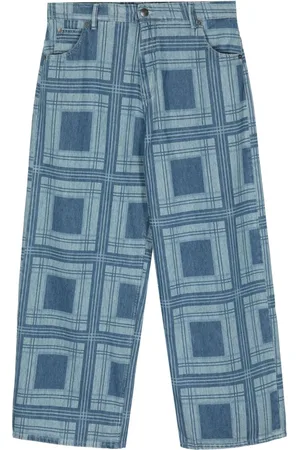 Charles Jeffrey Loverboy Check-print straight-leg jeans