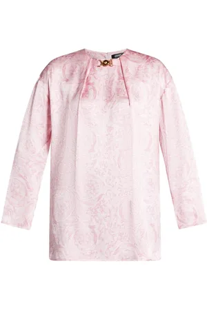 VERSACE Barocco-print silk blouse