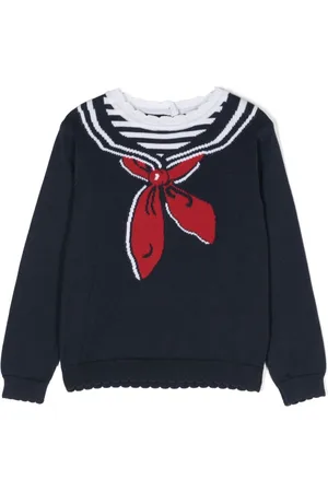 PATACHOU Bow-intarsia jumper