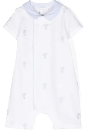 PATACHOU Hot air balloon-embroidery cotton romper