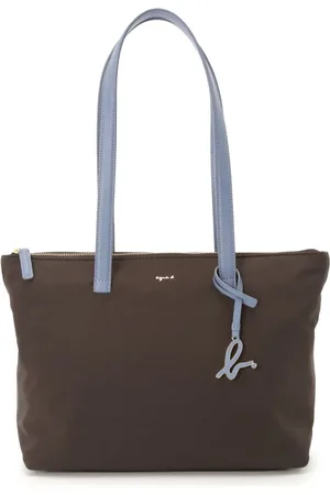 AGNÈS B. Logo-lettering two-tone tote bag