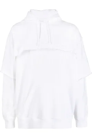 Givenchy Layered drawstring cotton hoodie