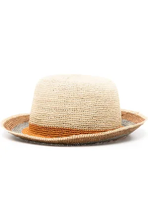 Paul Smith Striped wide-brim straw hat