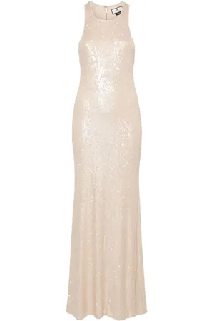 Elisabetta Franchi Racerback sequined gown