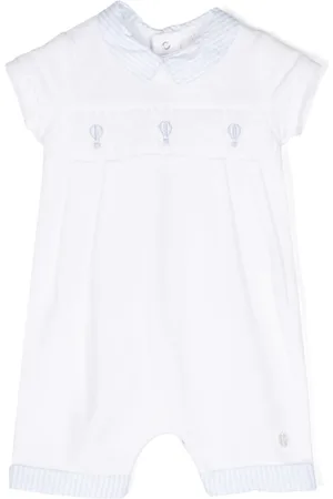 PATACHOU Hot air balloon-embroidery cotton romper