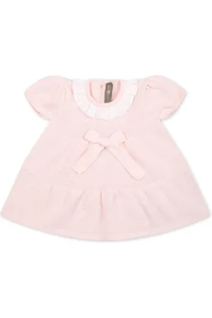 LITTLE BEAR Bow knitted cotton dress