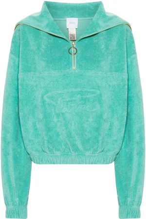 Patou Half-zip terrycloth hoodie