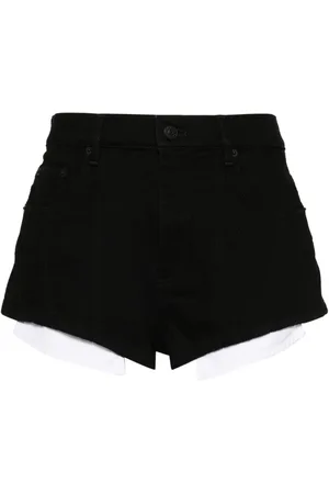 MUGLER Panel-detail denim shorts